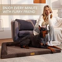 Jolibean Orthopädisches Hundebett Grosse Hunde,142x101cm,Braun – Ansicht 2