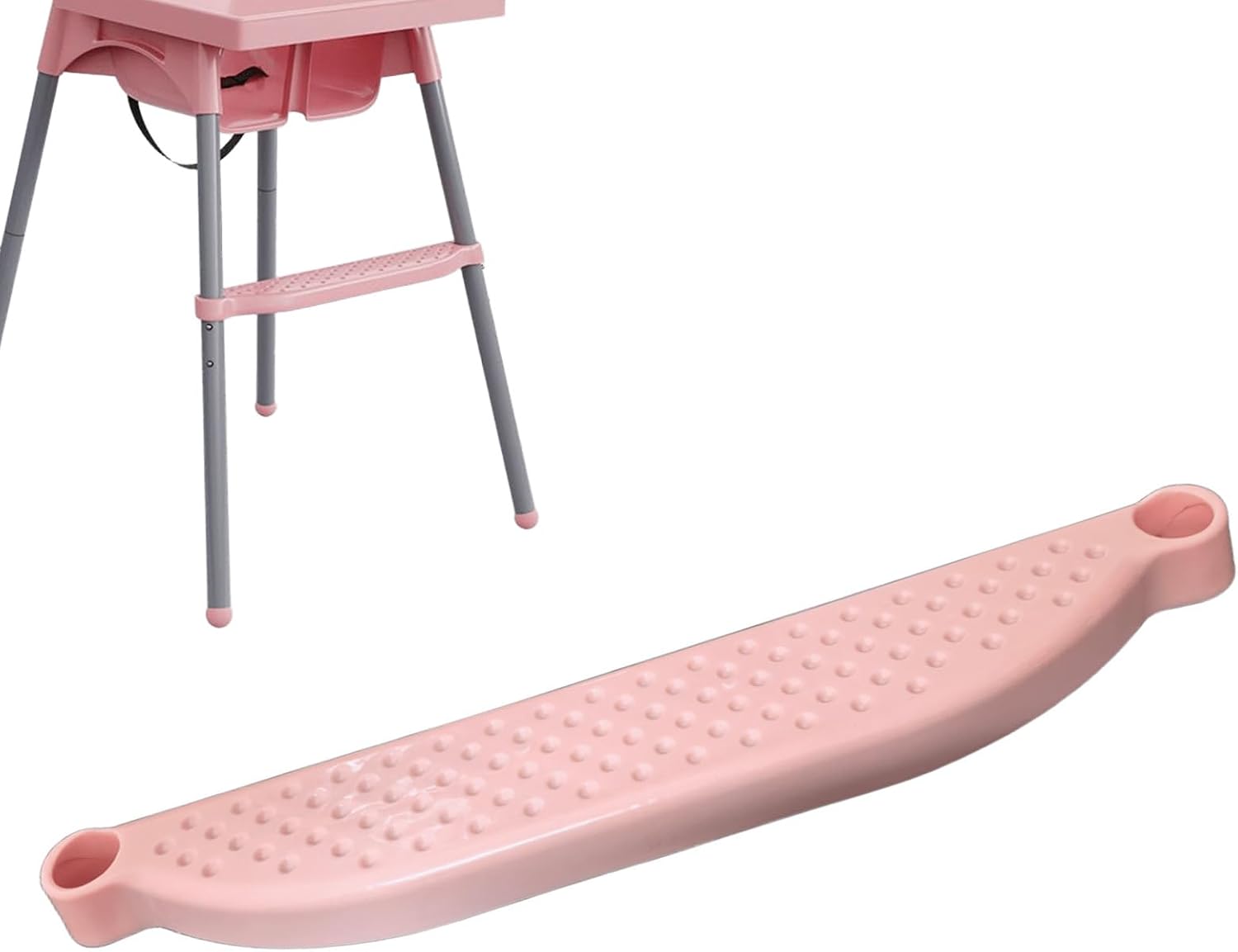 Generic High Chair Foot Rest, Adjustable, Polypropylene (PP), Non-Slip, Compatible with IKEA Antilop HighChair (White)