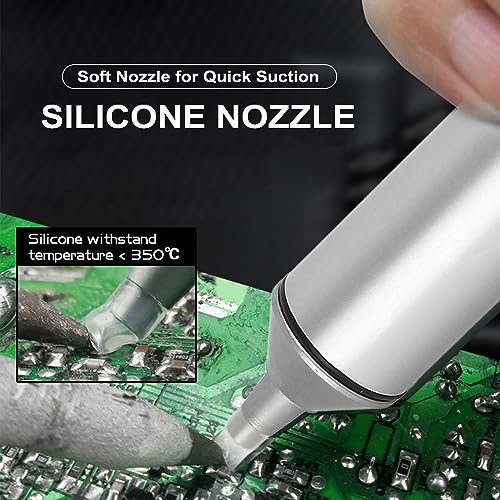 Image of Topyond Solder Sucker Desoldering Vacuum Pump Strong Suction Aluminum Alloy Tool for DIY Enthusiasts Solder Removal for Soldering Projects and Circuit Board Repair