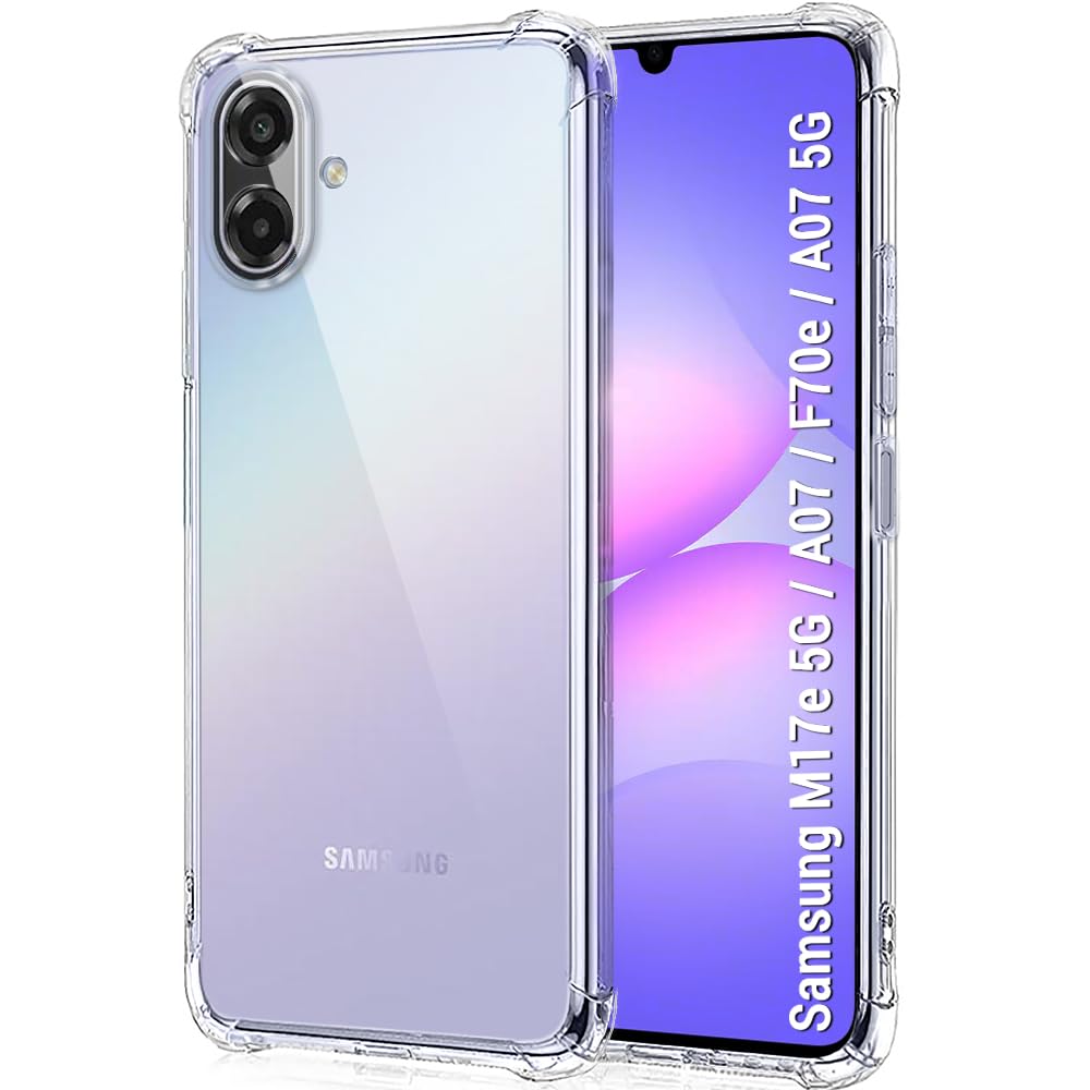 TheGiftKart Transparent Crystal Clear Back Cover Case for Samsung Galaxy M17e 5G / A07 / F70e / A07 5G | Shockproof Soft TPU Case | Cushioned Edges for Ultimate Protection Back Case (TPU, Transparent)-image-14