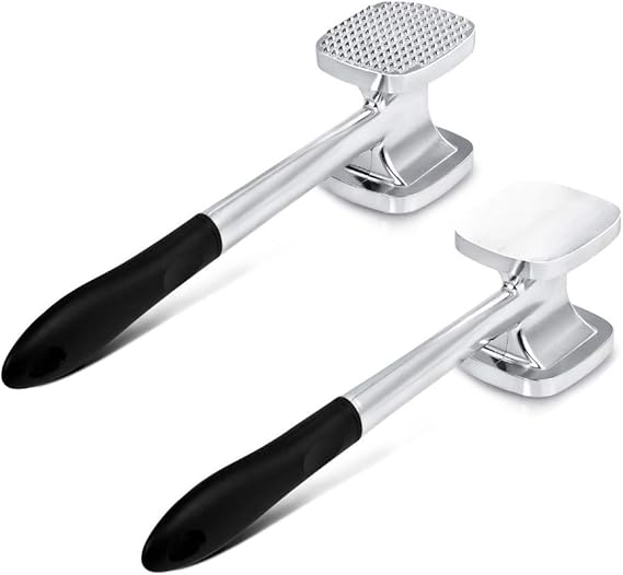 TIMESETL 28cm Heavy Duty Aluminum Meat Tenderizer Hammer Dual Sided 140
