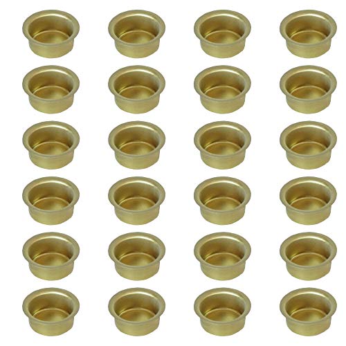 Auswahl Größe - Kerzentülle Kerzeneinsatz Kerzenhalter aus Metall, für Baumkerzen, Puppenkerzen, Pyramidenkerzen Tafelkerzen und Teelichter - Hier: 24 Stück Tülle 17 mm