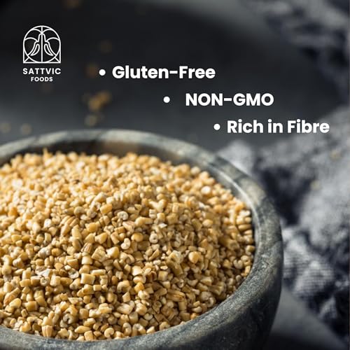 Image of Sattvic Foods Steel Cut Oats (1.7 kg) | Scottish Oatmeal, Gluten-Free & NON-GMO, Wholesome Breakfast Cereal | High in Dietary Fibre & Protein | Make Porridge, Baked Goodies