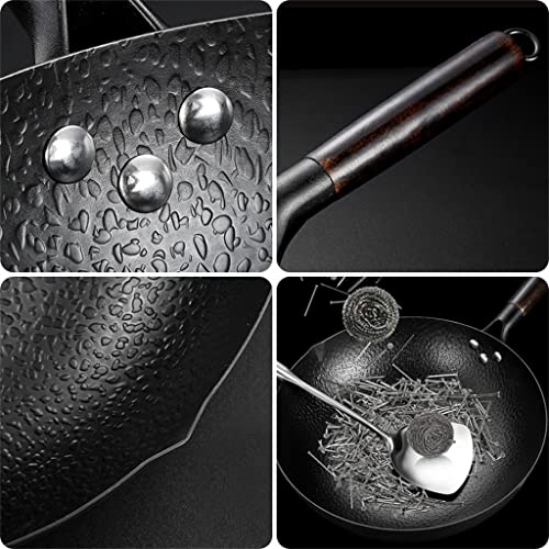 Wok hierro fundido 30 cm para cocina eléctrica e inducción miniatura 3