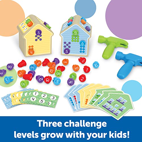 Learning Resources Number Nails Activity Set - Math Manipulatives for Preschoolers Games, Counting Hammer Toy, STEM Fine Motor Skills, Kindergarten Educational Activities, Gifts for Boys and Girls by Learning Resources - Image 4