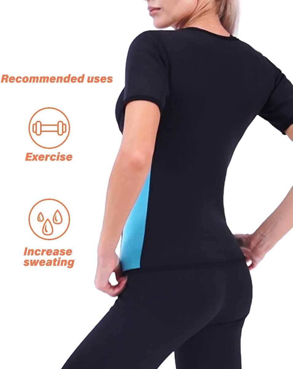 NonEcho Women Sauna Sweat Suit Sleeve Spa Cami Hot Neoprene Slimming Workout Vest Body Shaper Waist Trainer Top - Image 7