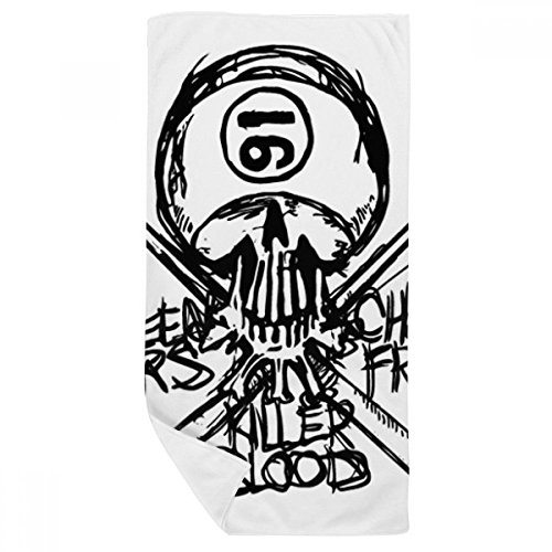 Serviette de bain ninja noir 35x70cm douce multicolore