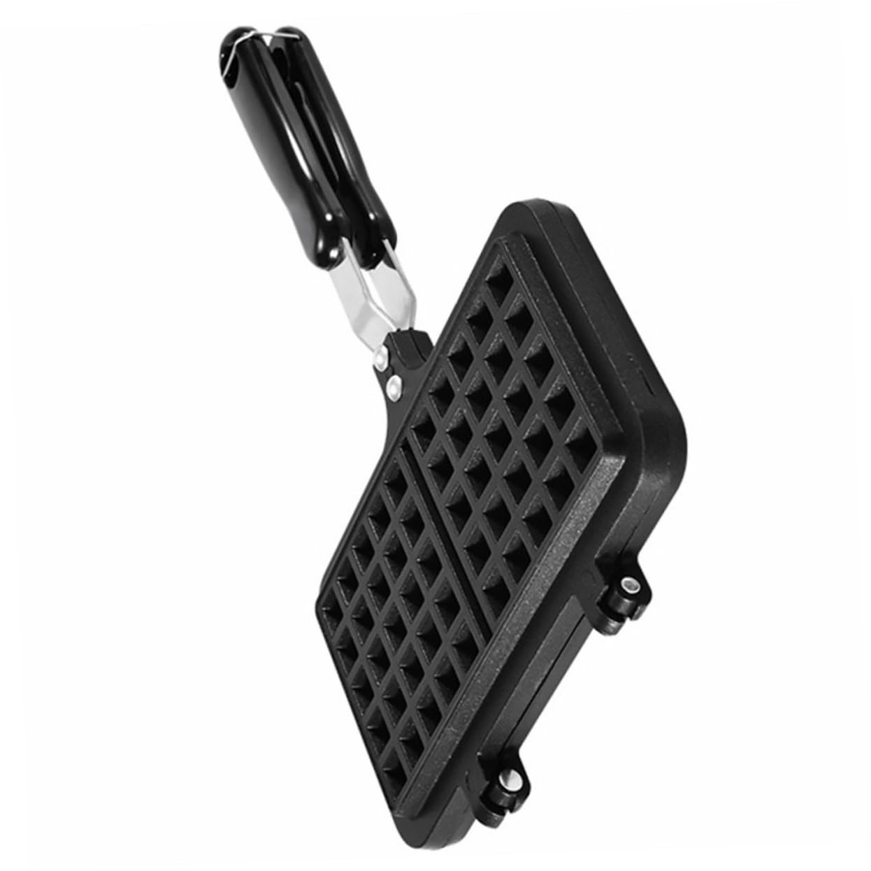 Lurrose Stampo per Waffle Facile da Pulire e Resistente al Forno in Alluminio Pressofuso Nero per Dolci Fatti in Casa e Colazioni Gustose