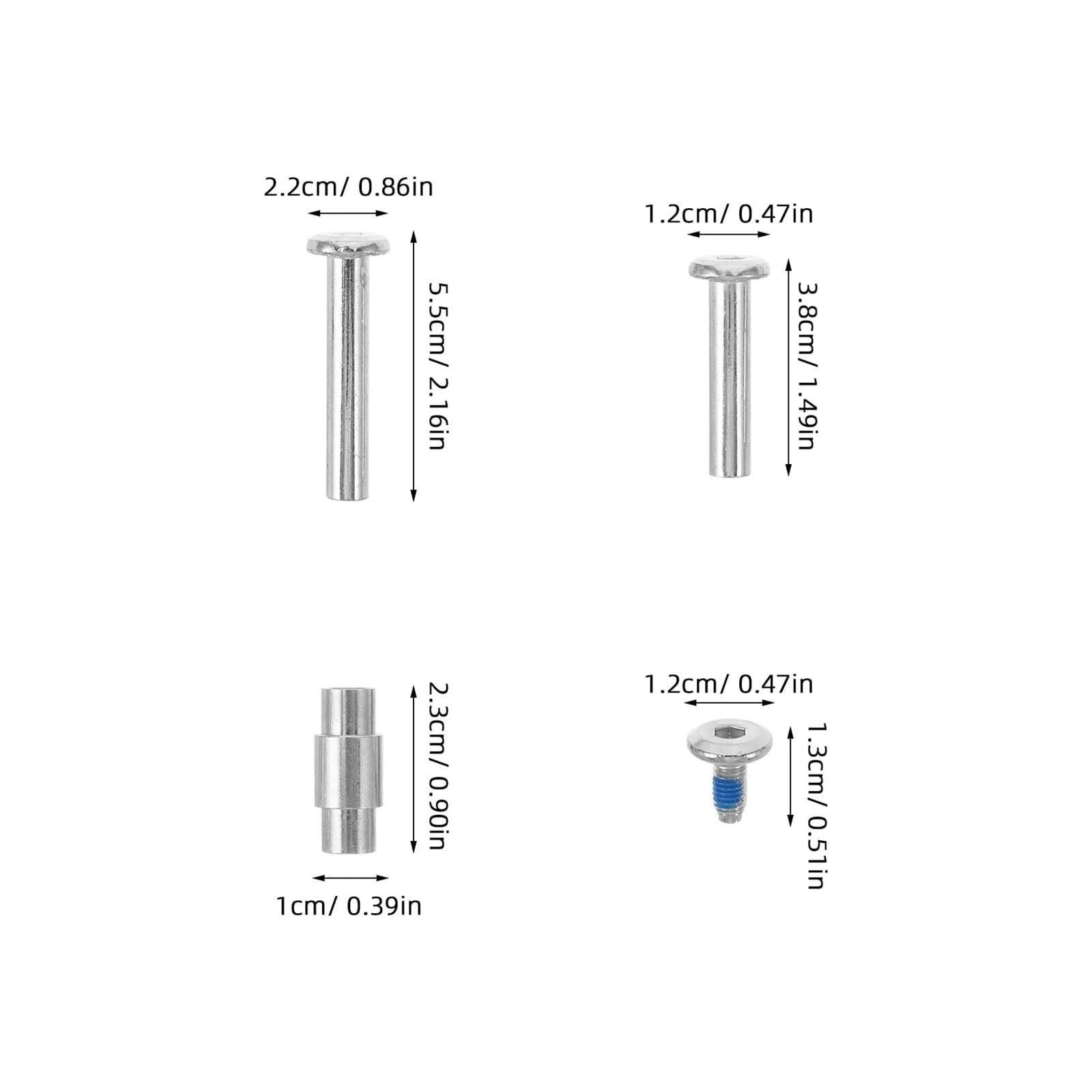 Śruby osi Wrotki 6mm 6,3mm