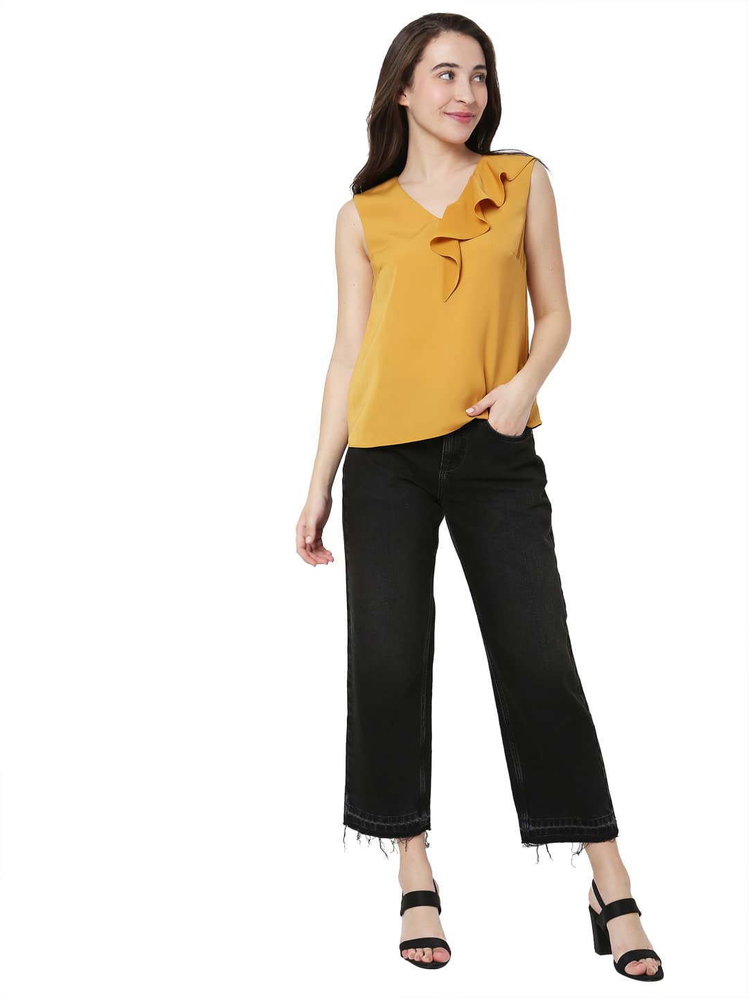 vero moda Women's Polyester Regular Fit Stylised Top-picture-34
