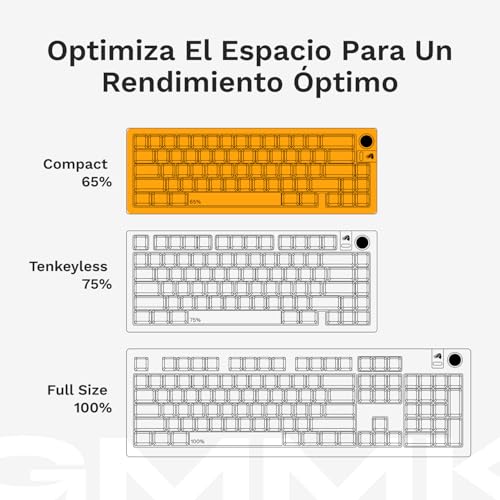 Teclado mecánico QWERTY EE. UU. GLORIOUS GMMK 3 personalizable hot-swap compacto 65% 6