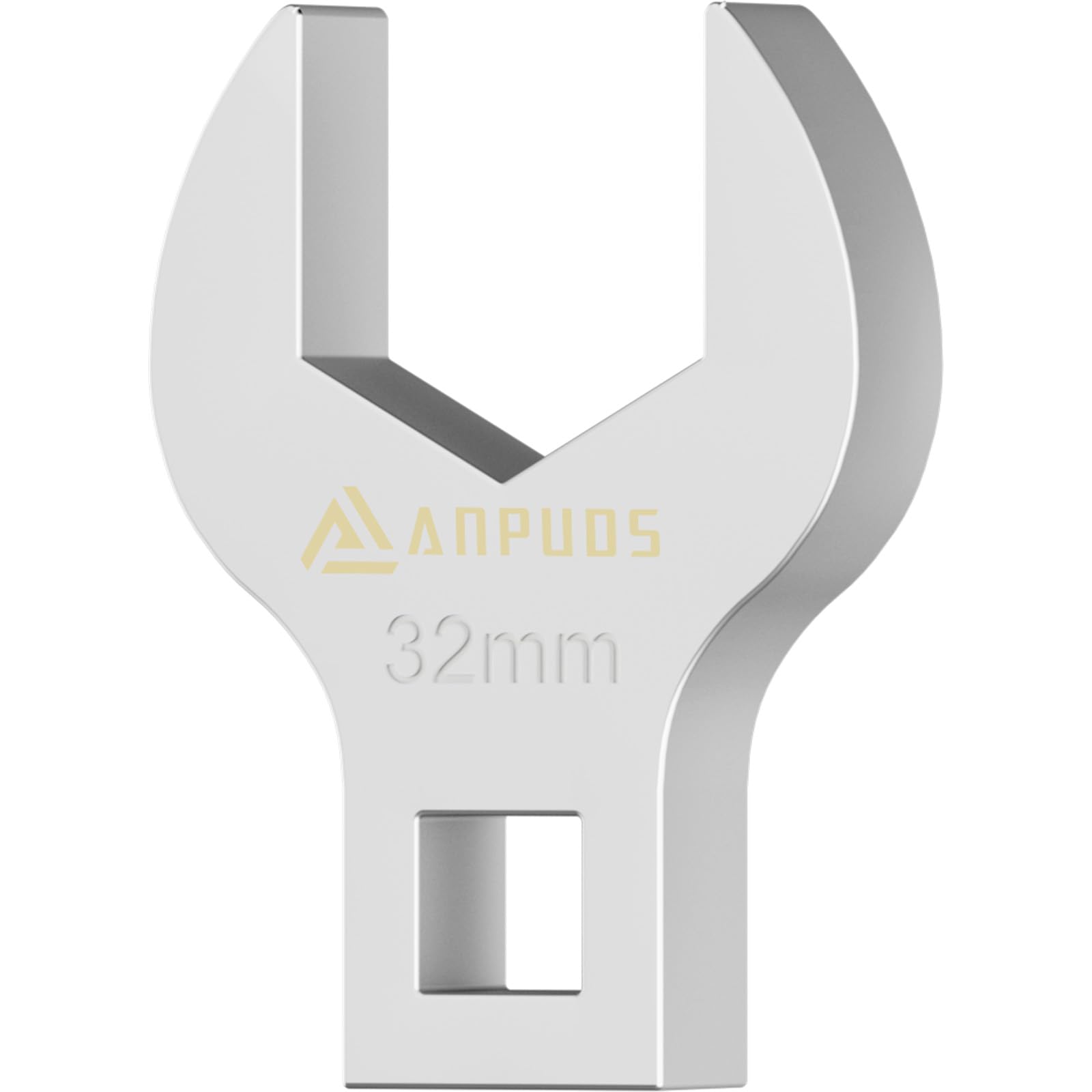 ANPUDS Crowfoot Wrench 32 mm, 1/2 Inch V-Type Torque Open-End Wrench Metric, Open-End Wrench for Maintenance of Taps, Machine Nuts and Air Conditioning Systems