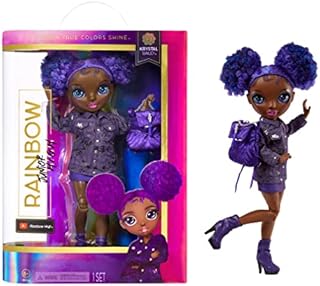 Rainbow High Junior High - KRYSTAL BAILEY - 9"/23cm Rainbow Fashion Doll with Outfit & Accessories - Includes Fabric Backpack with Open & Close Feature - Gift & Collectable for Kids Ages 6+