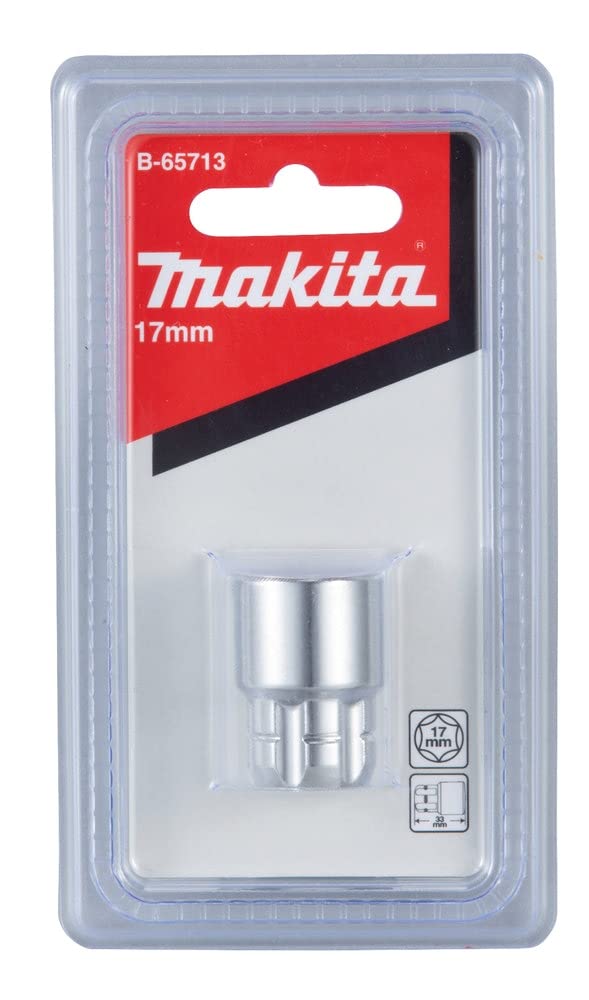 Makita B-65676 Durchgangs-Steckschlüssel SW13 – Dünner & Leichter Chromstahl, Für Gewindestangen