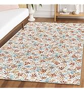 Artoid Mode Eucalyptus Leaves Fall Area Rug, Autumn Thanksgiving Home Decor Low-Profile Washable ...
