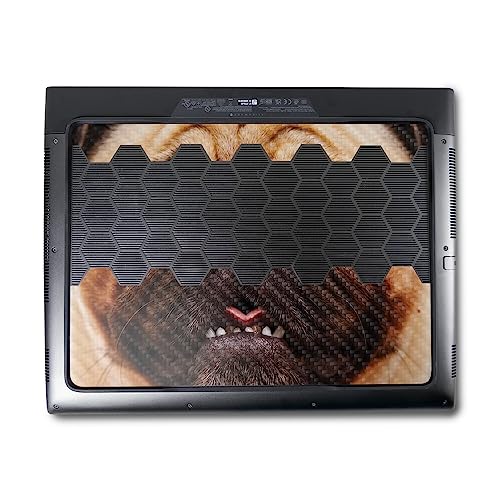 Image of MightySkins Carbon Fiber Skin Compatible with Alienware M18 R1 (2023) Full Wrap Kit - Pug | Protective, Durable Textured Carbon Fiber Finish | Easy to Apply & Change Styles | Made in The USA