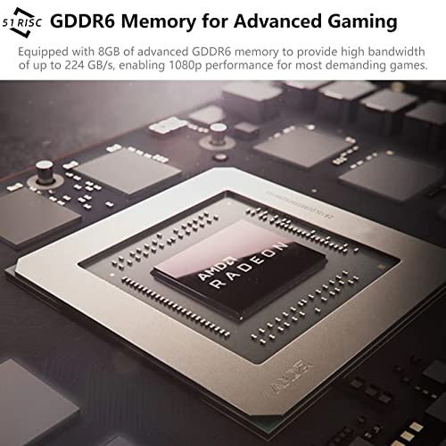 Image of RX 5500 Graphics Card, TDP 150W 8GB GDDR6 128bit PCIe 4.0 Metal-Backplate HDMI DP Gaming Video Card for Desktop (Radeon RX 5500 8GB)