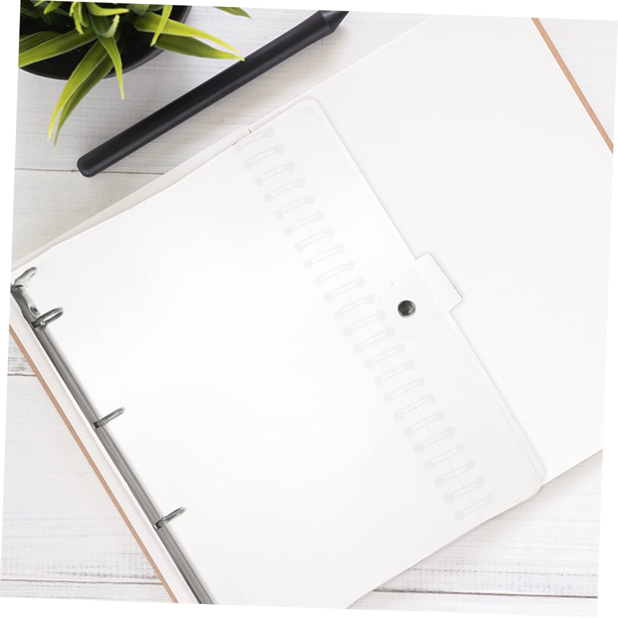 Classeur à Anneaux A4 Portable en Plastique 3 Pièces