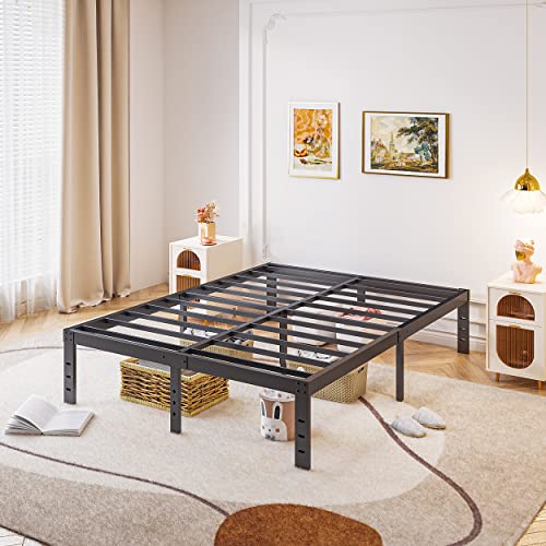 Woozuro King Bed Frame, 12 Inch Heavy Duty Metal Platform Bed Frame No Box Spring Needed, Reinforced Steel Slats Support Mattress Foundation, Easy Assembly, Noise Free, Black #TOP5