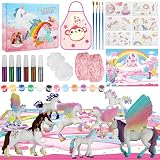 NVIYAM Unicornios Figuras Para Pintar Kit, Creativo Unicornios Figuras, Arte Manualidades para Niños, Unicornio Regalo para Niña Unicornio Juguete 4 5 6 7 8 9 años