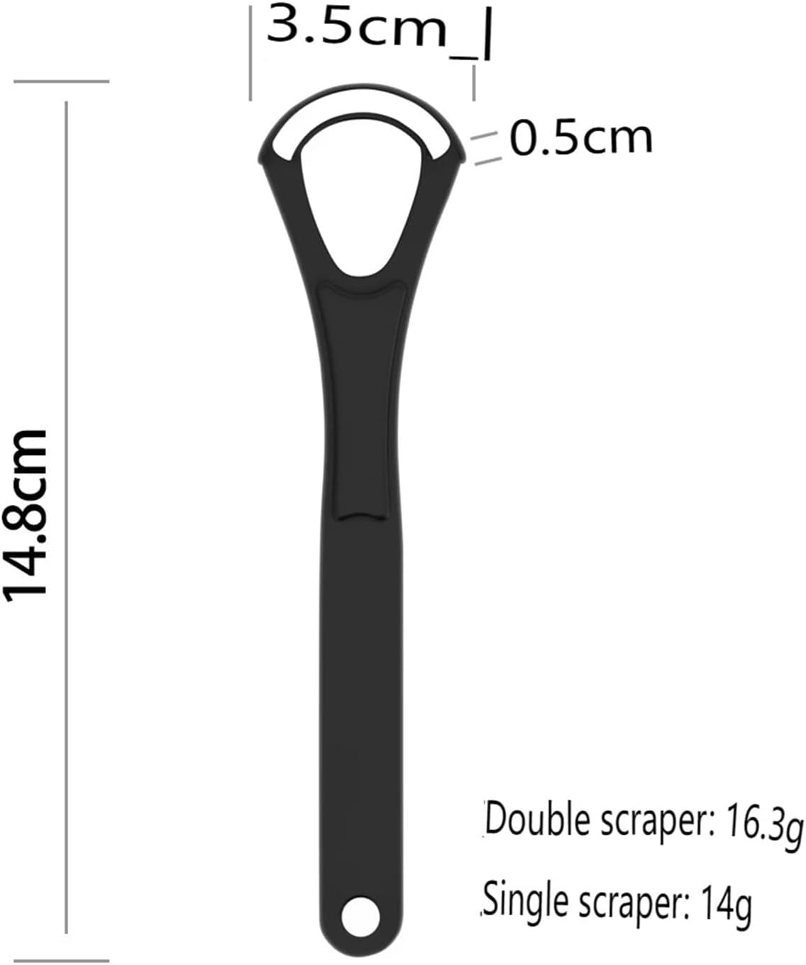 1pcs Stainless Steel Tongue Scraper Plate(Double Layer)