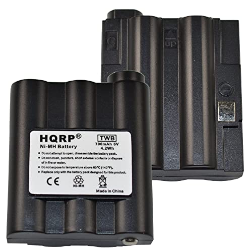 Hqrp Two-Way Radio Rechargeable Battery 2 Pack Compatible With Midland Batt5R Avp-7 Replacement #TOP12