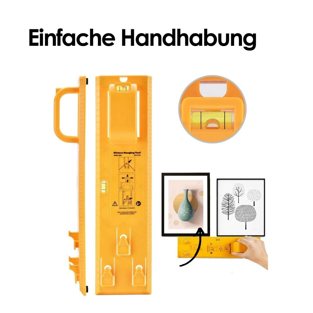 Real Home Essentials Bildaufhänger Mit Wasserwaage - Gelb