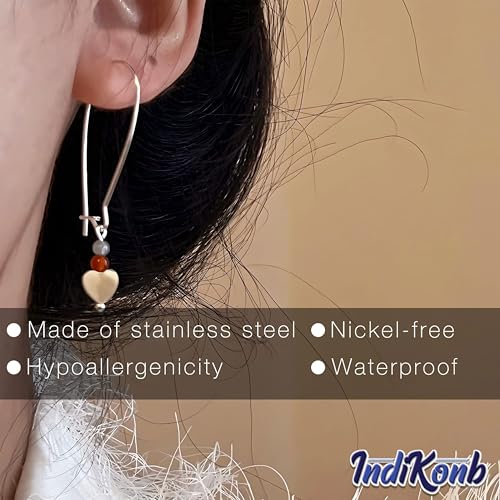 Image of INDIKONB Large Gold Earring Hooks 50 Pcs | Jewelry Making Findings for Earrings | Durable Metal Ear Wire Hooks for DIY Craft, Beading & Handmade Jewelry Supplies