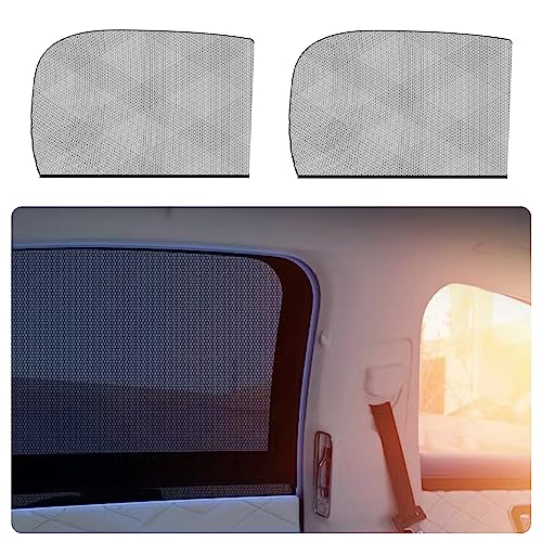 Image of 2PCS Car Window Shades for Side Window,Breathable Sun + Light Blocking Baby Window Shades for Car,Adjustable Elastic Side Window Sun Shade for Sleeping Camping Breastfeeding (Rear Window/2PCS)