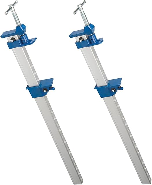 Dapetz ® 2 X Aluminium Sash Clamp 600mm Steel Sash Clamps Cramps Quick Slide Wood Clamp Adjustable Medium Duty Bar Clamps with Ergonomic Grip Handle