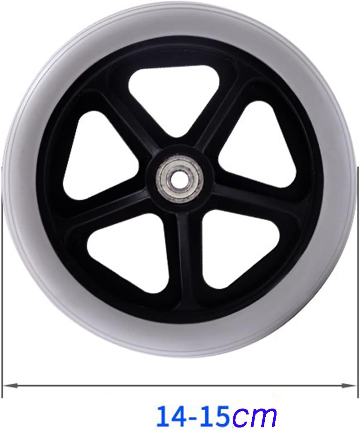 チェアアクセサリー、ベアリング付きフロント、6インチローラーのペアのフルセット、フロントスモールS、ソリッドS、ユニバーサルS、ブラ