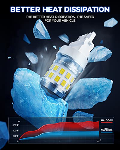 Marsauto 3157 Led Bulbs For Brake Backup Reverse Light, 4157 3057 3156 3056 3456 3457 With Projector Replacement Drl Tail Back Up Parking Lights, Xenon White 6000K（Pack Of 2） #TOP6