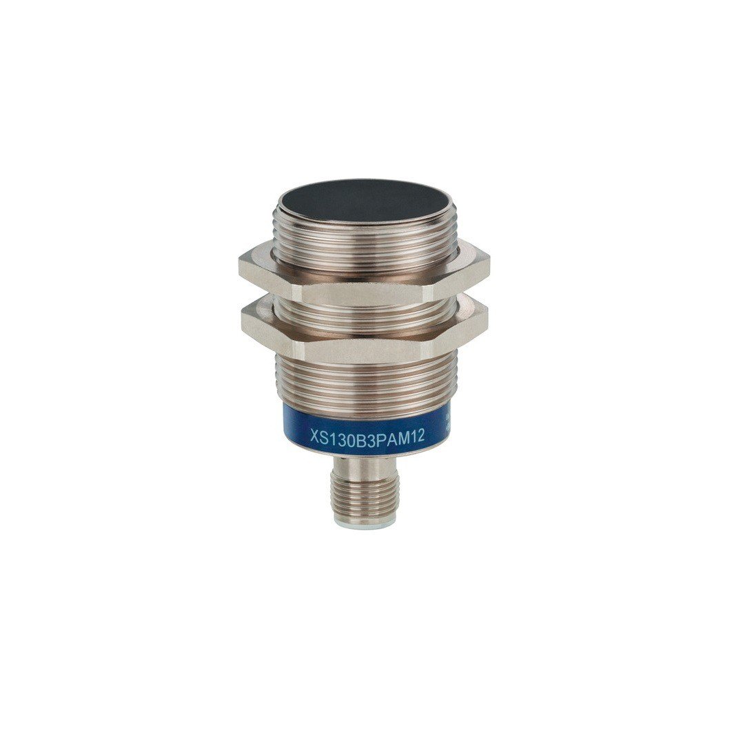 Schneider Electric XS630B1PAM12 Métal Détecteur Inductif XS6, Cylindrique M30, 15 mm Portée Nominale, 1 F, M12 Connecteur, PNP, 74 mm Longueur