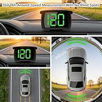 KoiLuvGo Speedometer HUD for Cars Trucks Motorcycles USB Plug & Play Digital MPH Speed Meter Head Up Display, GPS Speedometer, in-Vehicle HUD Head-up Display with Shading Plate Car Charger Adapter — image 7