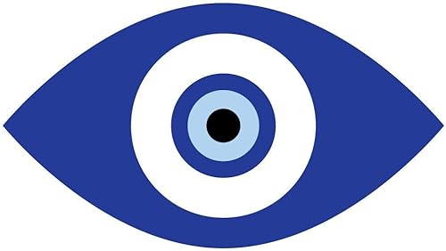 My Wonderful Walls - Calcomanía de pared azul de mal de ojo (extra grande)