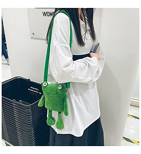 Ankomina Women Kids Cute Plush Frog Crossbody Bag Small Cell Phone Wallet Coin Purse Bag Shoulder Handbag #TOP3