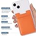 Fulgamo 2Pack Phone Wallet,Leather Phone Card Holder Adhesive Stick On Credit Card Pocket for Back of Phone Case iPhone and Android-Orange,Red