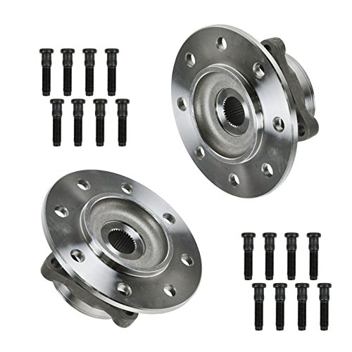 Image of TRQ Front Left and Right Wheel Bearing and Hub Assembly Set 2 Piece Compatible with 94-97 Dodge Ram 3500 4WD Model 98-99 RWD with Solid Front Axle with 2 Wheel ABS