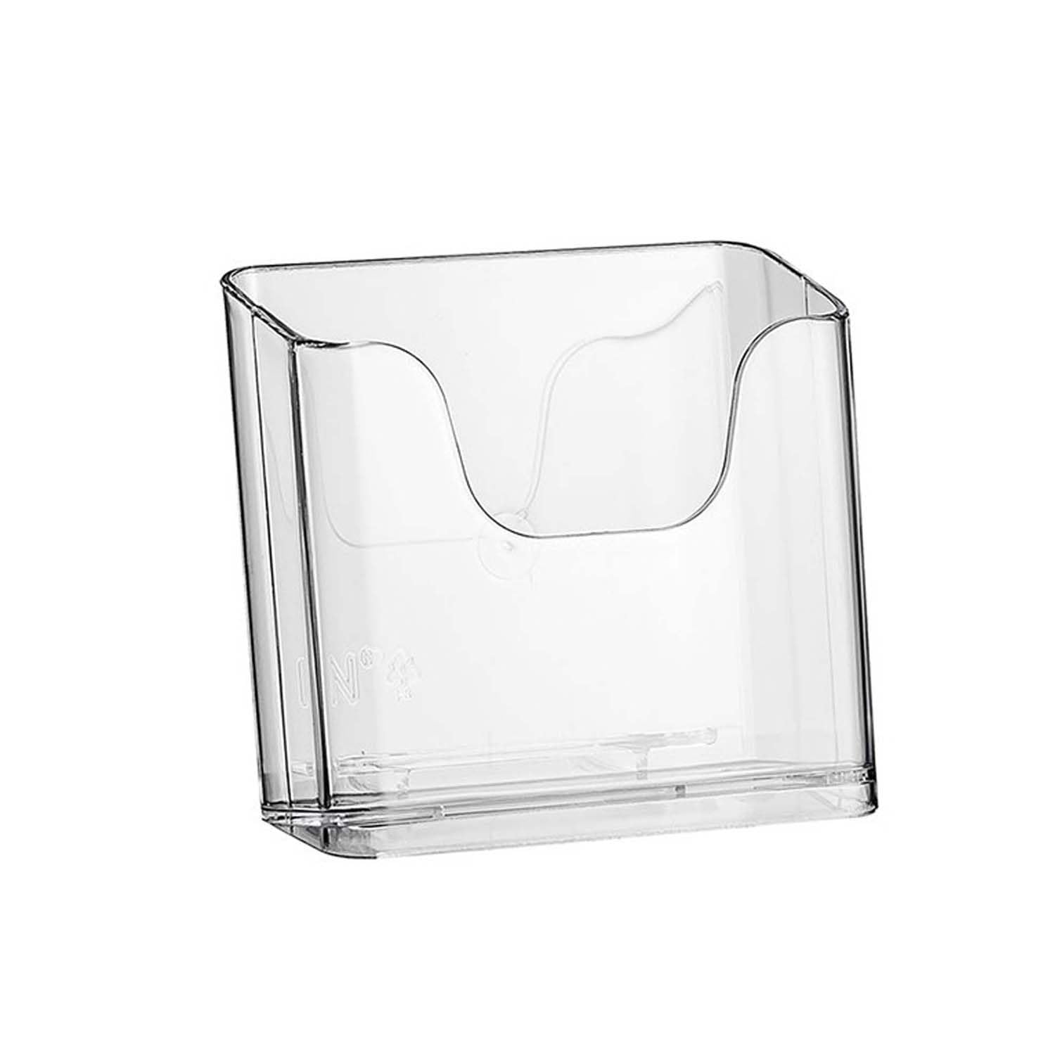 DIN A6 Hochformat Prospekthalter/ Prospektständer, Flyer-Ständer Werbung Aufsteller Tisch-Prospektständer / Prospektbox / Werbung, glasklar, leichte Neigung für optimales Blickfeld