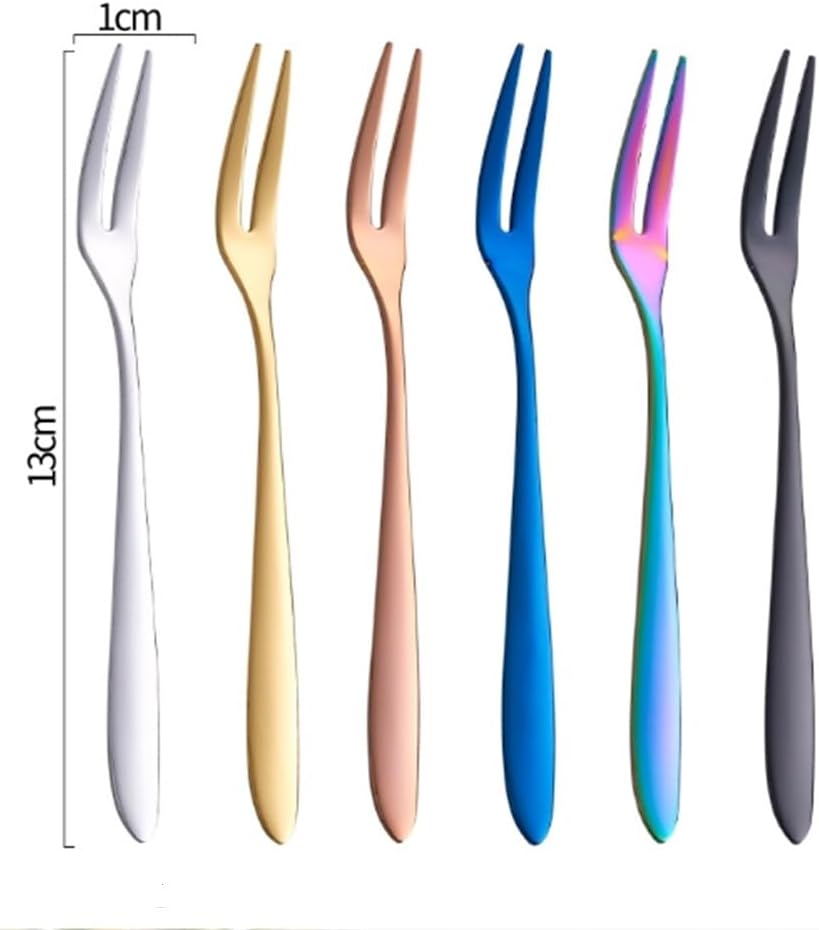 Stainless Fruit Forks Household Safety Dessert Cake Fork for Dessert Cake Cocktail