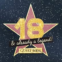 18 & already a legend 18th Birthday Guest Book - Hollywood Party Decorations, Birthday Gifts for men and women - 18 Years - Decor Guestbook with beautiful pages for Messages and Photos of Guests