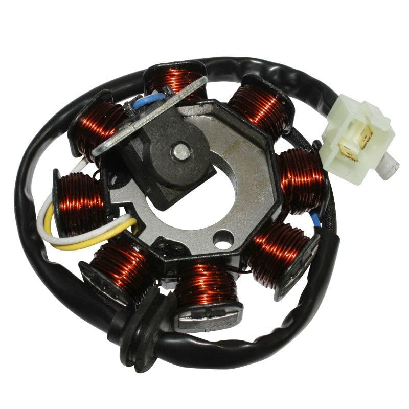 cyclingcolors stator allumage moteur moto scooter mobylette compatible avec peugeot 50 vivacity kisbee sym orbit 8 poles 3 fils