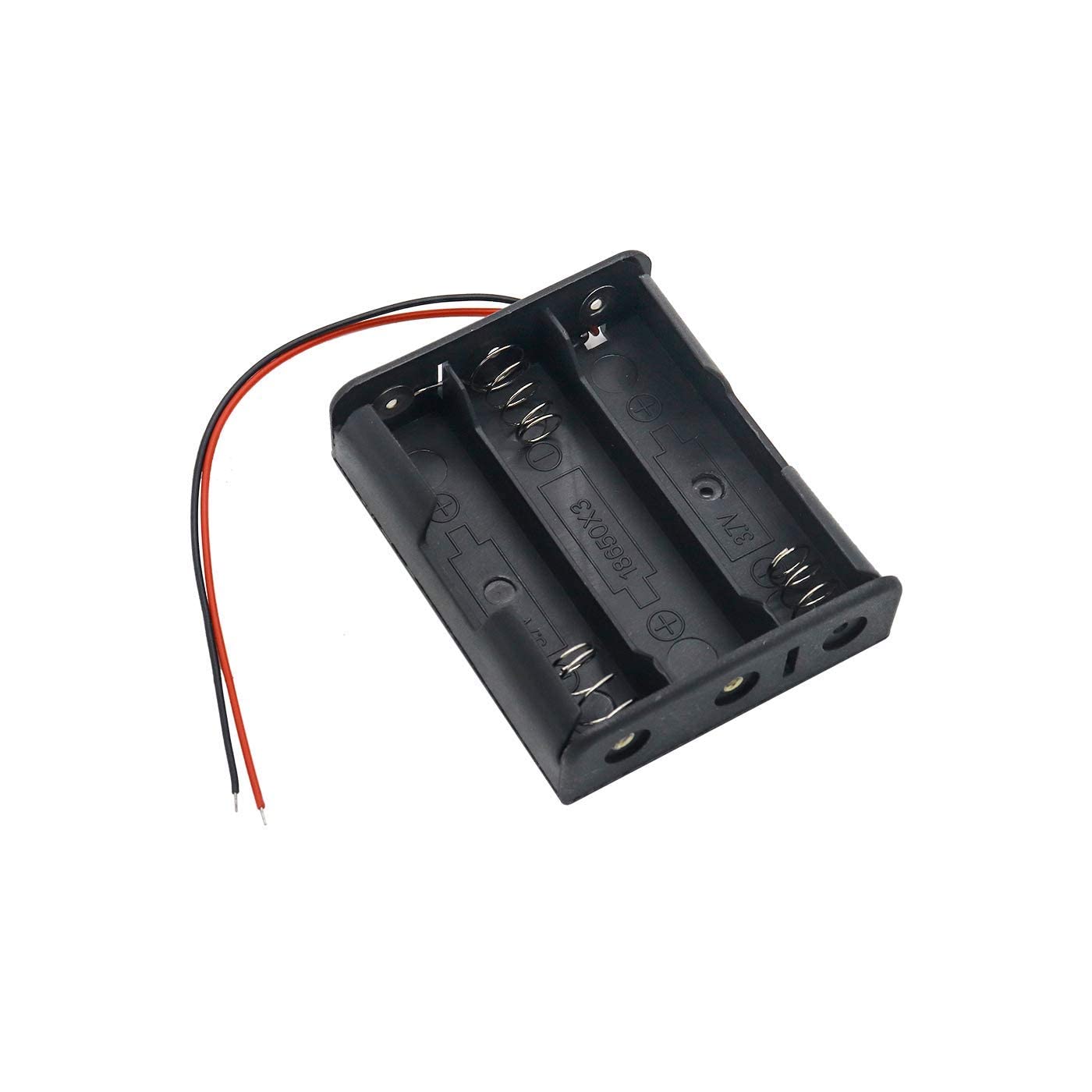 UG LAND INDIA 3S x 18650 three series lithium battery holder - for 12.6V li-ion plastic case with lead wire hard pin spring retention-image-36