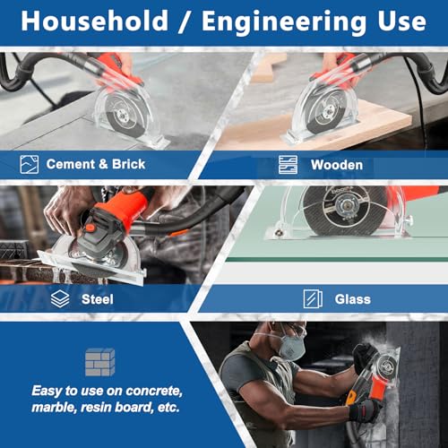 NUHFUFA 4-1/2" to 5" Angle Grinder Dust Shroud, Clear Dust Extraction Cutting Guard for 3"/4"/5" Saw Blades, Hand Grinding Cutting Wheels Cover for Home, Engineering 4 NUHFUFA 4-1/2" to 5" Angle Grinder Dust Shroud, Clear Dust Extraction Cutting Guard for 3"/4"/5" Saw Blades, Hand Grinding Cutting Wheels Cover for Home, Engineering - Image 4