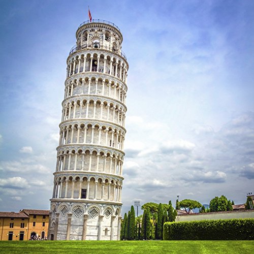 Yeele 7x7ft Thin Photography Background Italy Leaning Tower of Pisa Aristotle Grass Field Famous Outdoor Scenery Children Baby Portraits Backdrop Photo Booth Shooting Vinyl Wallpaper Studio Props by Yeele - Used condition - CA$27.35