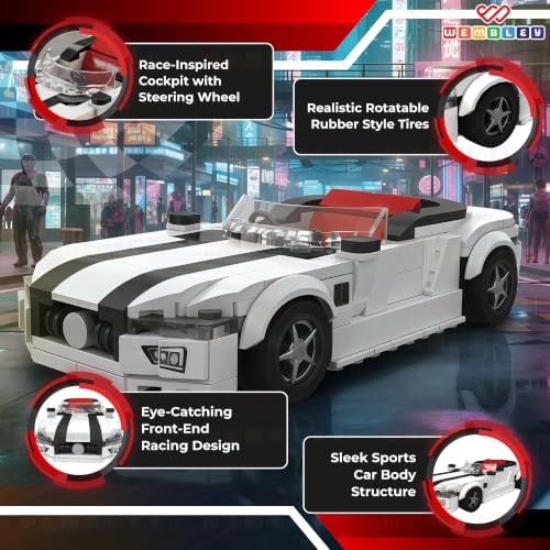 Image of Wembley Race Mechanic Series - 238 PCS | Pull Back Sports Car Building Blocks for Kids | STEM Construction Toy with Race-Inspired Cockpit | ABS Plastic Building Kit for Boys & Girls Age 3+ Years
