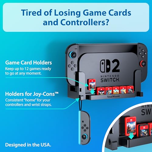 Image of TotalMount Wall Mount for Nintendo Switch 2 (Mounts Switch 2 by TV) - Switch 2 Black