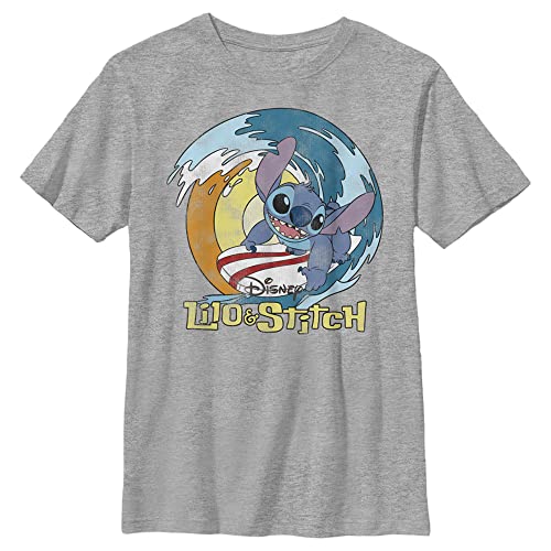 T-shirt Stitch garçon Disney vêtement ado imprimé surf gris taille M