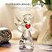 HDCRYSTALGIFTS 3.3inch Crystal Guardian Angel Figurine Art Glass Christmas Angel Ornaments Statues Gifts for Women Home Table Paperweight Decoration Collectible,Clear
