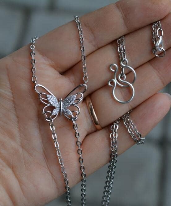 Miniatura 7 de DBella Piercing falso para pezón con cadena anillos falsos para mujer sexy sin perforación anillo para pezón con collares de mariposa anillo